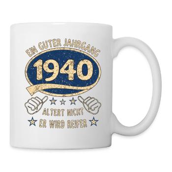 83. Geburtstag 1940 Guter Jahrgang - Tasse - Weiß - Rechts