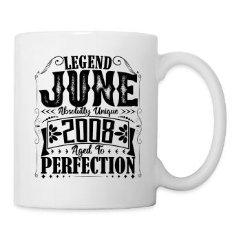 juin 2008. Anniversaire juin 2008 Cadeau juin 2008 - Mug blanc - blanc - Droite