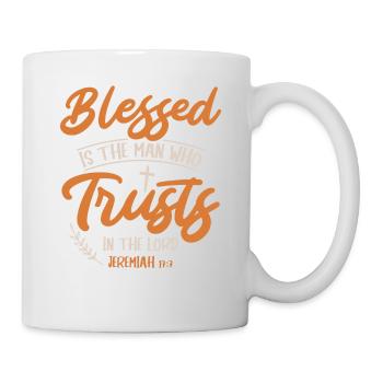 is the man who is counting on the Lord Jesus - Mug - white - Right