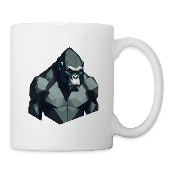 Polygon-Gorilla - Tasse - Weiß - Rechts