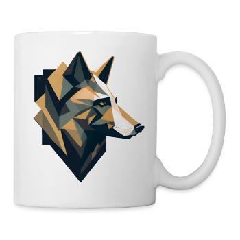 Moderne Kunst Fuchs - Tasse - Weiß - Rechts