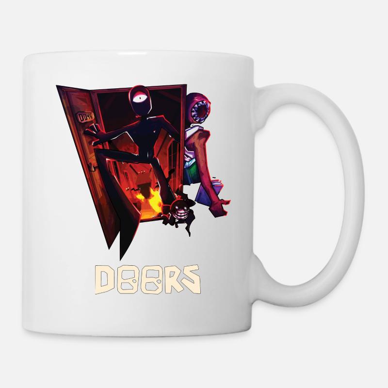 Doors Roblox - Hide and seek horror game - Mug - white
