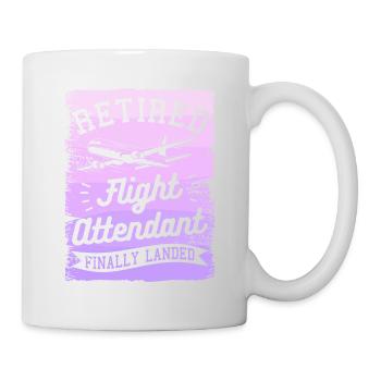 Une hôtesse de l’air à la retraite a finalement atterri hôtesse de l’air - Mug blanc - blanc - Droite