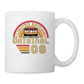 2008 Vintage Original 2008 Geburtstagsgeschenk - Tasse - Weiß - Rechts