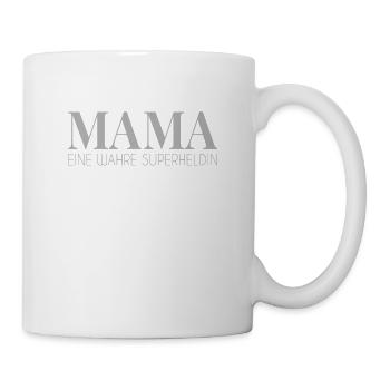 Mama Superheldin Spruch - Tasse - Weiß - Rechts