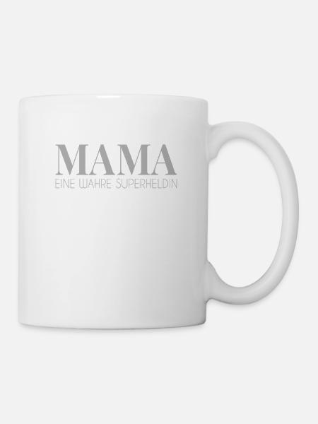 Mama Superheldin Spruch - Tasse - Weiß