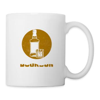 You Had Me At Bourbon Drinking Whiskey - Tasse - Weiß - Rechts