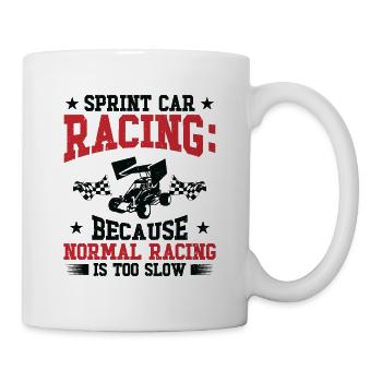 Sprint Car Dirt Track Racing - Tasse - Weiß - Rechts