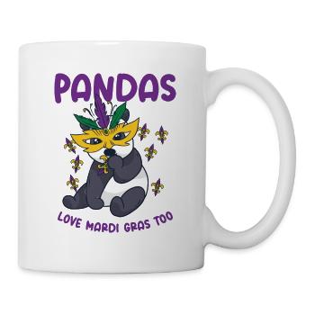 Mardi Gras Carnival Panda Mask Parade Costume - Mug - white - Right