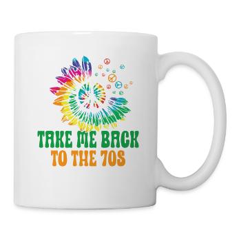 Hippie Peace Sign Peace Flowers Flower Child - Mug - white - Right
