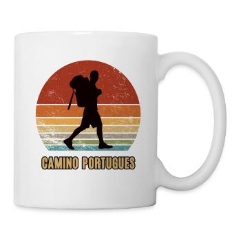 Camino Portugues Jakobsweg Santiago de Compostela - Tasse - Weiß - Rechts
