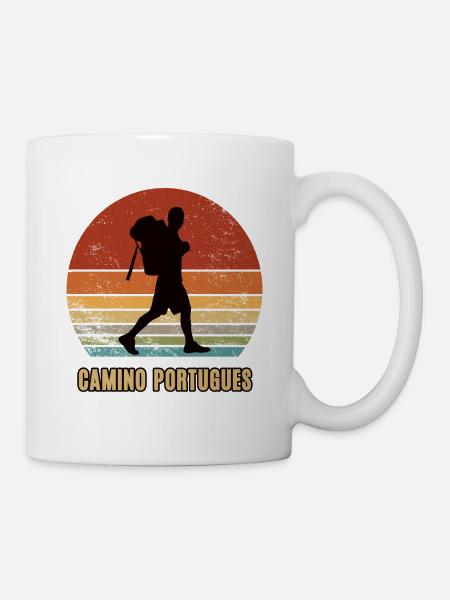 Camino Portugues Jakobsweg Santiago de Compostela - Tasse - Weiß