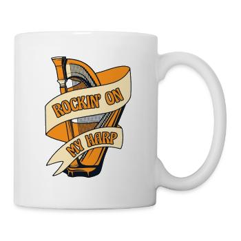 Rockin On My Harp Harp Concert Harpe Harpiste - Mug blanc - blanc - Droite