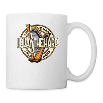 I Play The Harp Concert Harp Harp Music Harp - Mug - white - Right