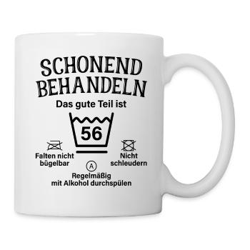 56. Geburtstag Schonend Behandeln 56 Teil Ist 56 - Tasse - Weiß - Rechts