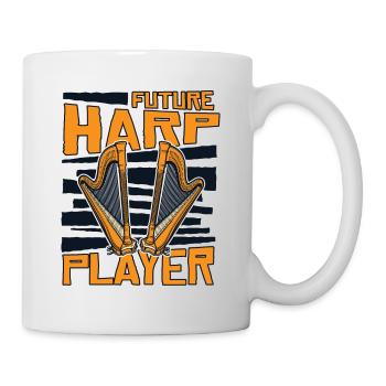 Future Harp Player Harfenmusik Harfe Harfenspieler - Tasse - Weiß - Rechts