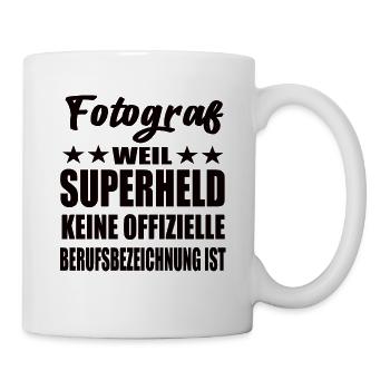 Fotograf Superheld Spruch - Tasse - Weiß - Rechts