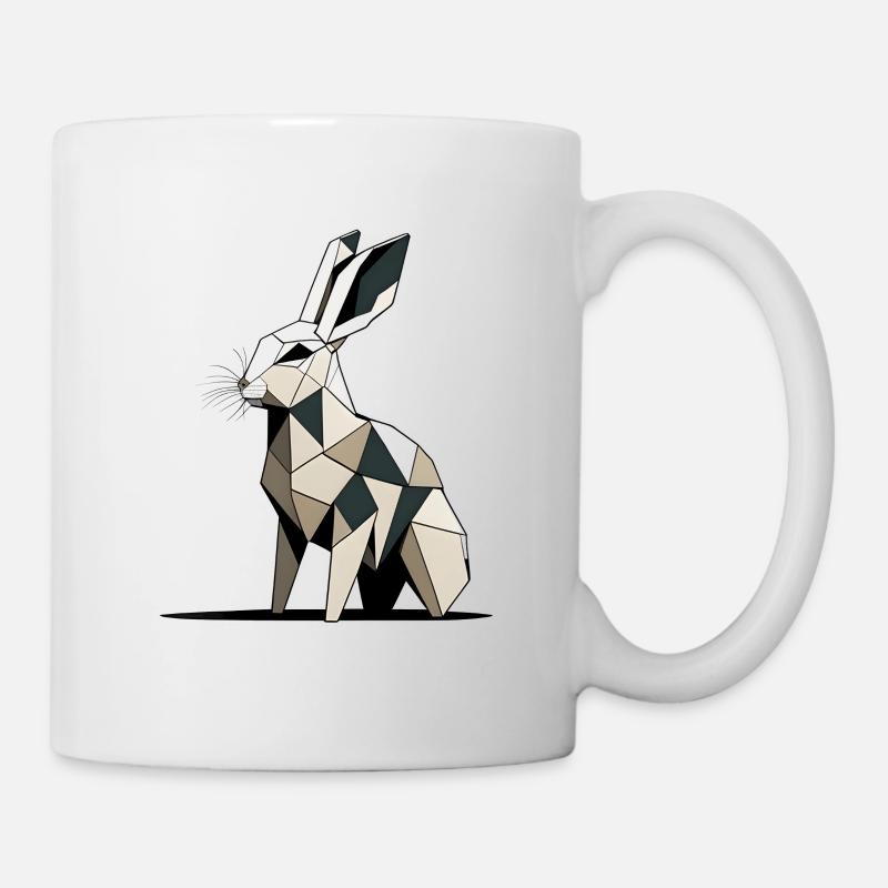 Polygon-Kaninchen - Tasse - Weiß