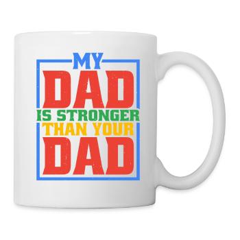 Mon père est plus fort que ton père 6 - Mug blanc - blanc - Droite
