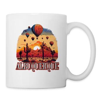 Albuquerque Ballon New Mexico Heißluftballon - Tasse - Weiß - Rechts