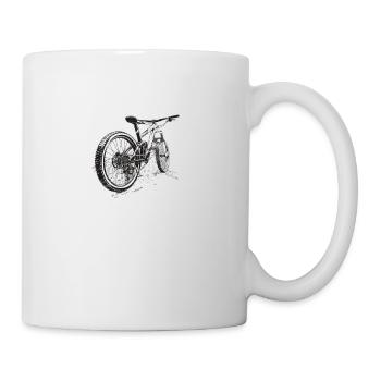 Folge mir nicht ich mach dumme Sachen Mountainbike - Tasse - Weiß - Rechts