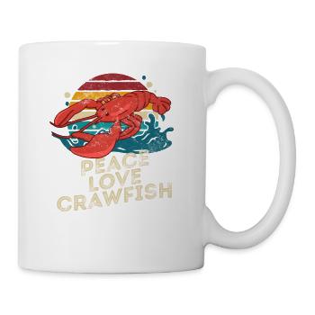 Retro Crawfish Boil Peace Love Crawfish Boiler - Mug - white - Right