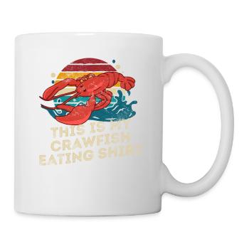 Ceci est ma chemise à manger des écrevisses rétro écrevisses - Mug blanc - blanc - Droite