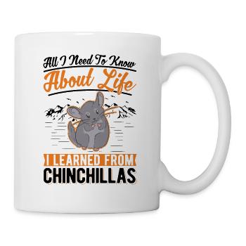 Chinchilla Cadeau Souris laineuse Chinchilla à queue courte - Mug blanc - blanc - Droite