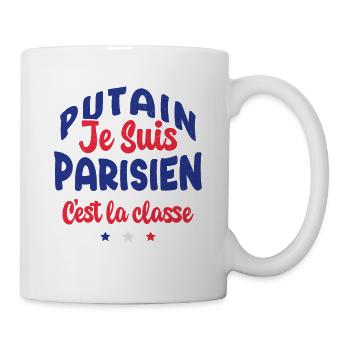 je suis parisien c'est la classe - Mug blanc - blanc - Droite