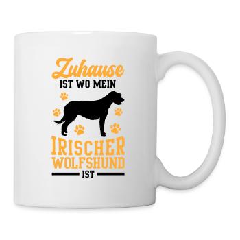 Irischer Wolfshund ist Zuhause Irish Wolfhound - Tasse - Weiß - Rechts