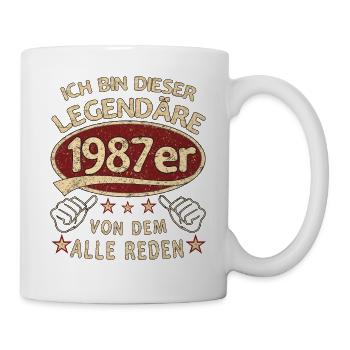 36. Geburtstag 1987 36 er Geburtstag - Tasse - Weiß - Rechts