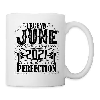 Juni 2021. Geburtstag Juni 2021 Geschenk Juni 2021 - Tasse - Weiß - Rechts