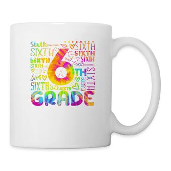 Tie Dye 6. Klasse Typografie-Team Sechstklässler - Tasse - Weiß - Rechts