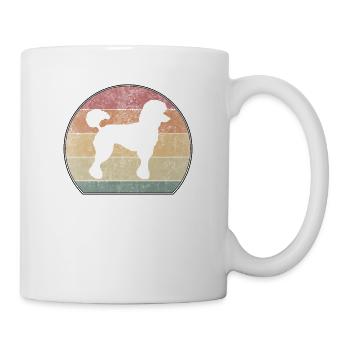 Retro Pudel Sonnenuntergang - Tasse - Weiß - Rechts