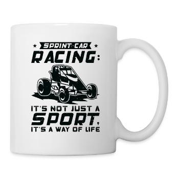 Sprint Car Dirt Track Racing - Tasse - Weiß - Rechts