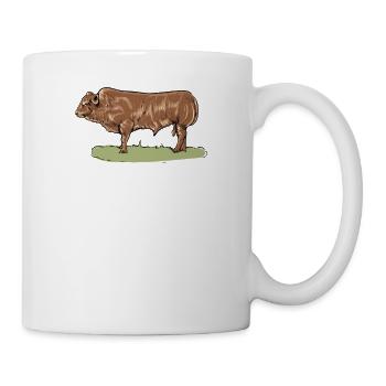 Limousin Rind I Frankreich Rinderzucht für - Tasse - Weiß - Rechts