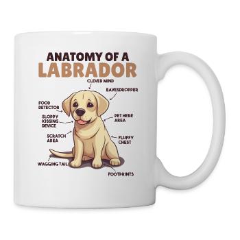 Dog explanation Anatomy of a Labrador - Mug - white - Right