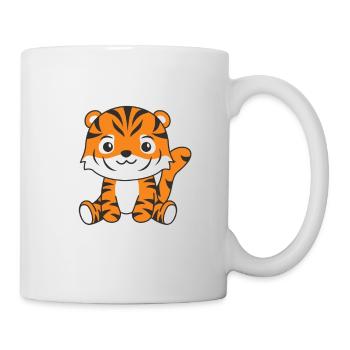 Tigre animaux mignons pour enfants manga tigre - Mug blanc - blanc - Droite
