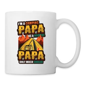 Camping Papa, feu de camp - Mug blanc - blanc - Droite