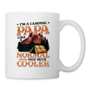 Camping Papa, feu de camp - Mug blanc - blanc - Droite