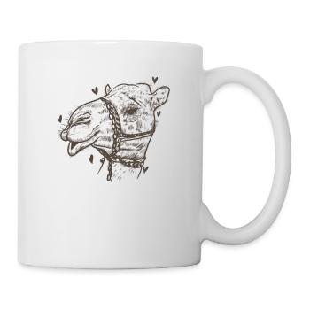 Kamel Karawane Wüste Dromedar Tier - Tasse - Weiß - Rechts