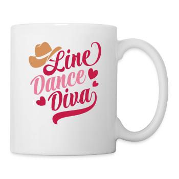 Linedance Diva Country Fan - Sticker - Mug - white - Right