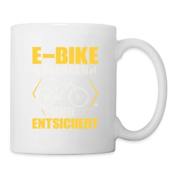 E-Bike Geladen und Entsichert Elektrofahrrad EBike - Tasse - Weiß - Rechts