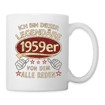 64. Geburtstag 1959 64 er Geburtstag - Tasse - Weiß - Rechts