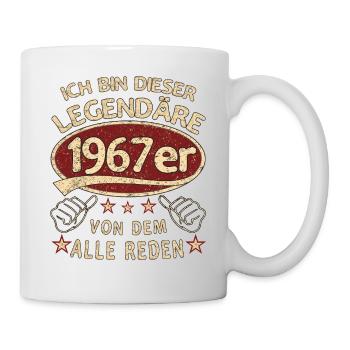 56. Geburtstag 1967 56 er Geburtstag - Tasse - Weiß - Rechts