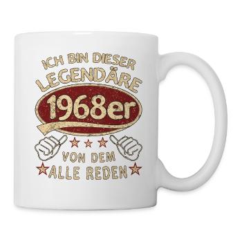 55. Geburtstag 1968 55 er Geburtstag - Tasse - Weiß - Rechts