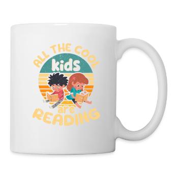 All The Cool Kids Are Reading Book Reading Teacher - Mug - white - Right