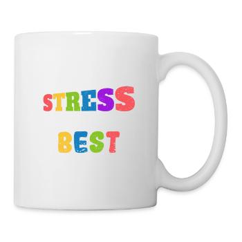 Rock The Test Kein Stress, gib dein Bestes Lehrer - Tasse - Weiß - Rechts