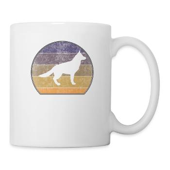 Retro German Shepherd Sunset - Mug - white - Right