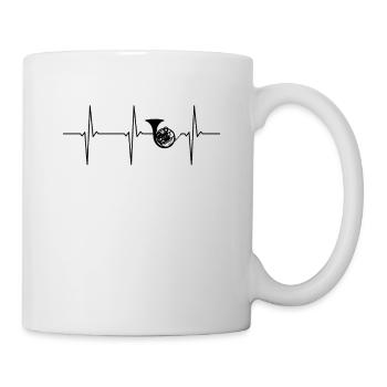 Horn ECG Heartbeat - Mug - white - Right